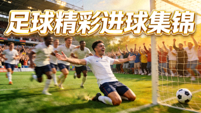 足球精彩进球集锦视频封面：球员庆祝进球的瞬间